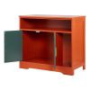 Cat Litter Box Enclosure, 31 in Hidden Litter Box Cabinet with Shelf & Storage, Modern Style Indoor Cat Washroom, Wooden Kitty House Furniture End Ta