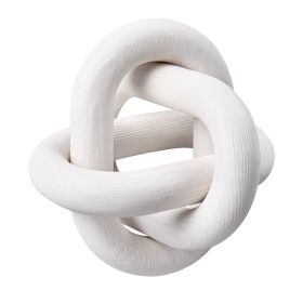 Wood Chain Link Decor, 3 Link, Hand Carved Wooden Knot Decor, Coffee Table Decoration Modern Shelf Accents, Decorative Objects for Home Living Room B