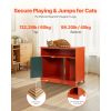 Cat Litter Box Enclosure, 31 in Hidden Litter Box Cabinet with Shelf & Storage, Modern Style Indoor Cat Washroom, Wooden Kitty House Furniture End Ta