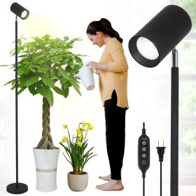 Grow Lights Stand For Indoor Plants Full Spectrum Tall Plant Light For Indoor Growing With 20W COB P (Color: Black)
